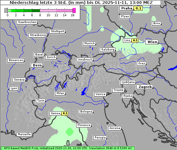 Niederschlag, 11. 11. 2025