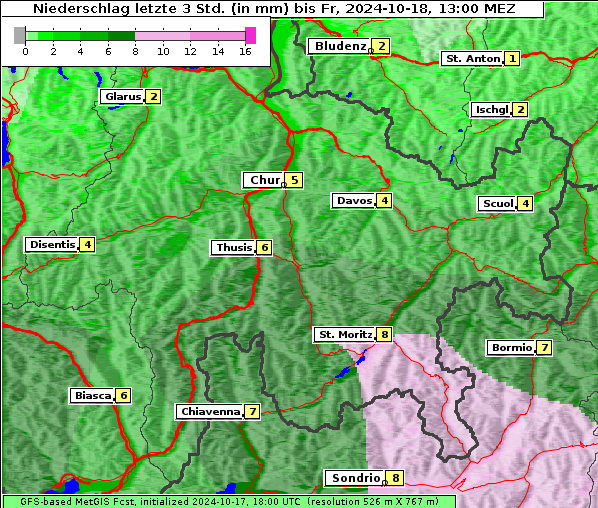 Niederschlag, 18. 10. 2024