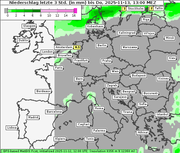Niederschlag, 13. 11. 2025