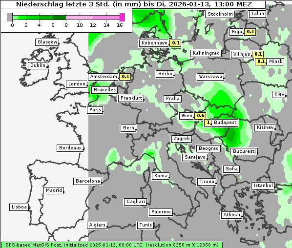 Niederschlag, 13. 1. 2026