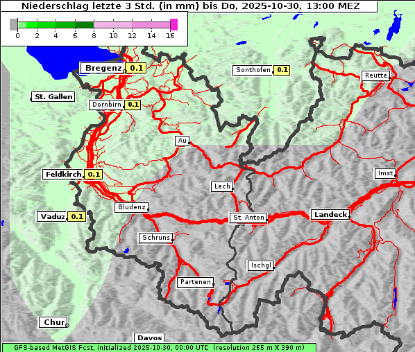 Niederschlag, 30. 10. 2025