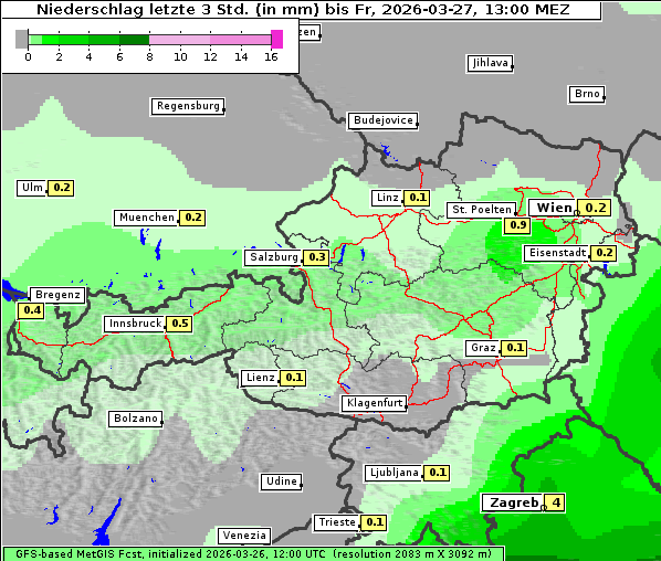 Niederschlag, 27. 3. 2026