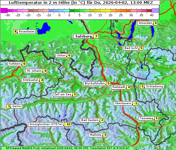 Temperatur, 2. 4. 2026