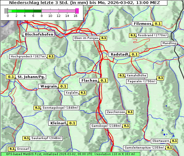 Niederschlag, 2. 3. 2026