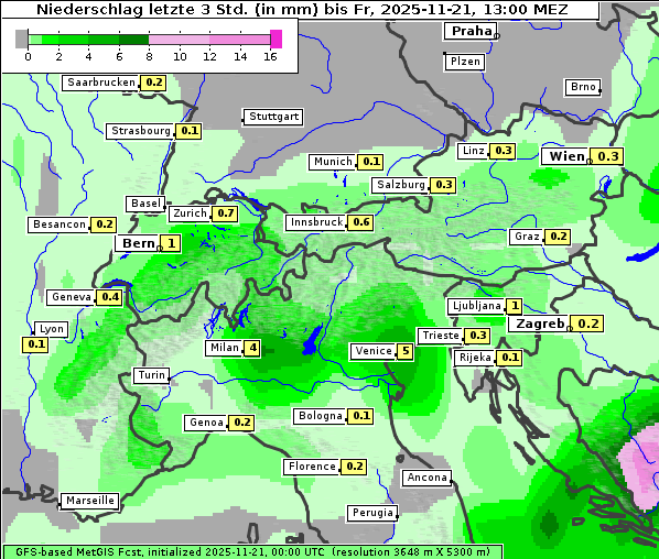 Niederschlag, 21. 11. 2025