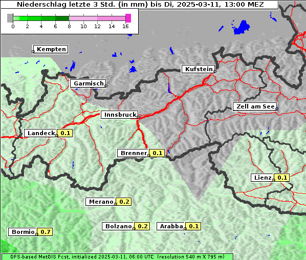 Niederschlag, 11. 3. 2025