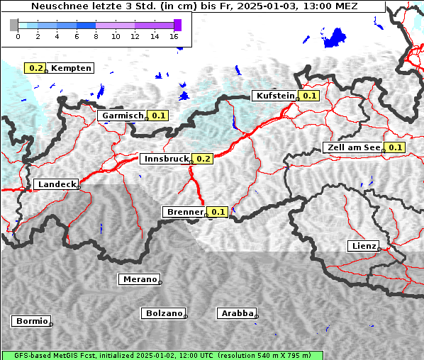 Neuschnee, 3. 1. 2025