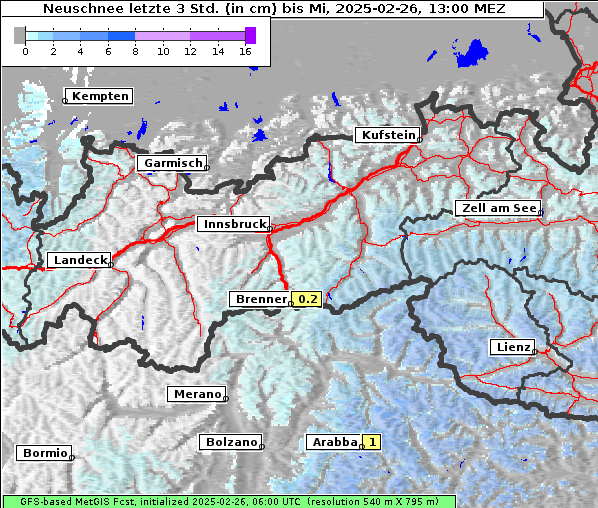 Neuschnee, 26. 2. 2025