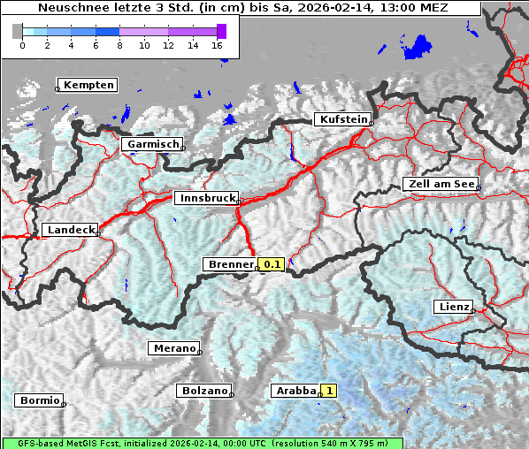Neuschnee, 14. 2. 2026