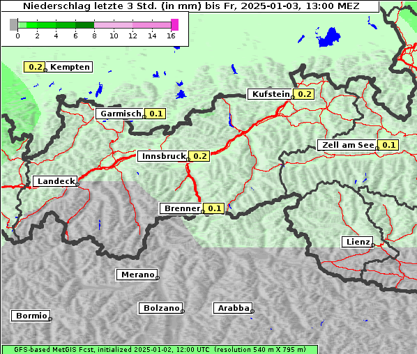 Niederschlag, 3. 1. 2025