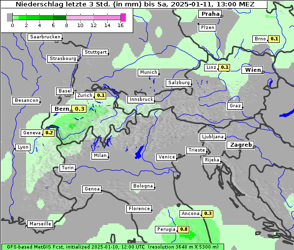 Niederschlag, 11. 1. 2025