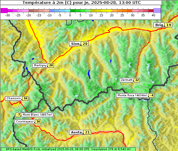 Temperatur, 28. 8. 2025