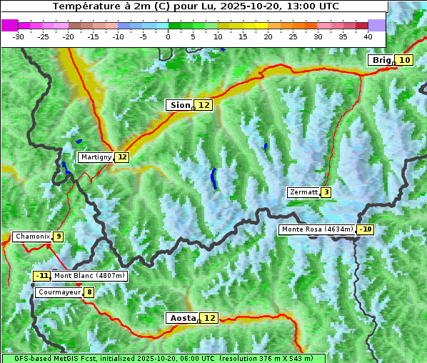Temperatur, 20. 10. 2025