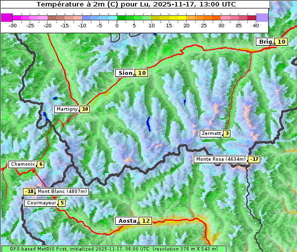 Temperatur, 17. 11. 2025