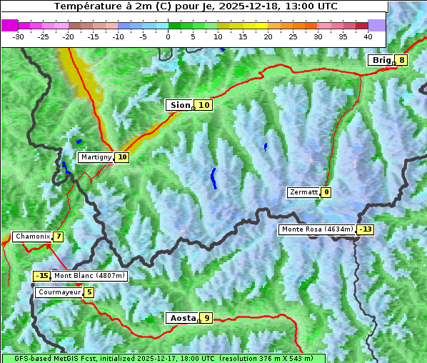 Temperatur, 18. 12. 2025