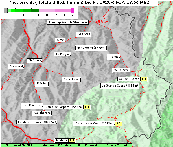 Niederschlag, 17. 4. 2026