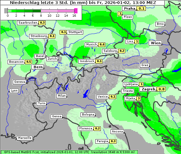 Niederschlag, 2. 1. 2026