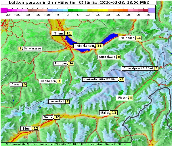 Temperatur, 28. 2. 2026