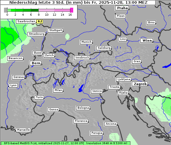 Niederschlag, 28. 11. 2025