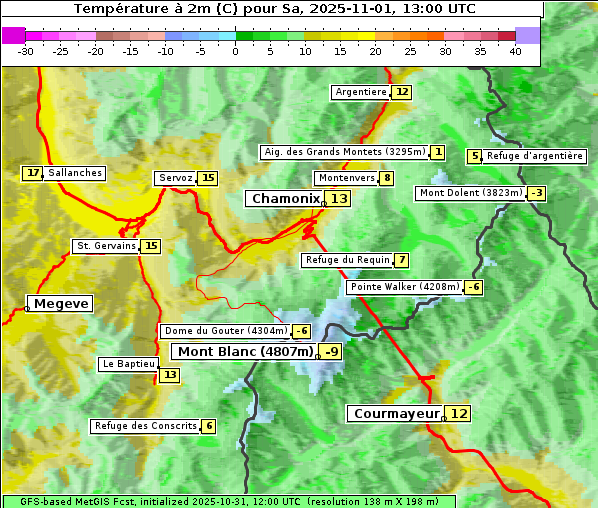 Temperatur, 1. 11. 2025