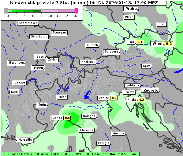 Niederschlag, 13. 1. 2026