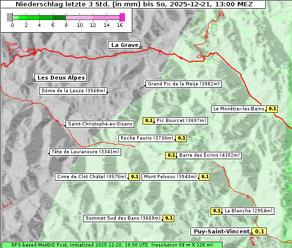 Niederschlag, 21. 12. 2025