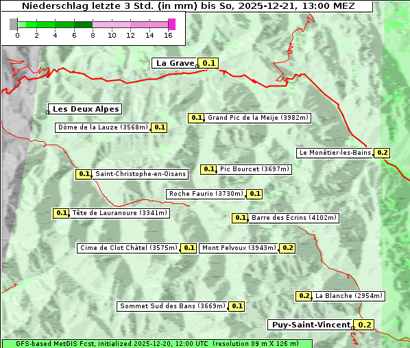 Niederschlag, 21. 12. 2025