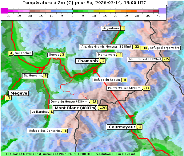 Temperatur, 14. 3. 2026