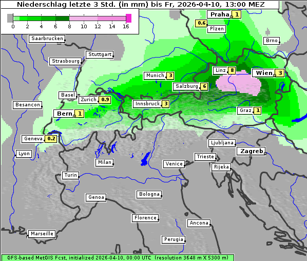 Niederschlag, 10. 4. 2026
