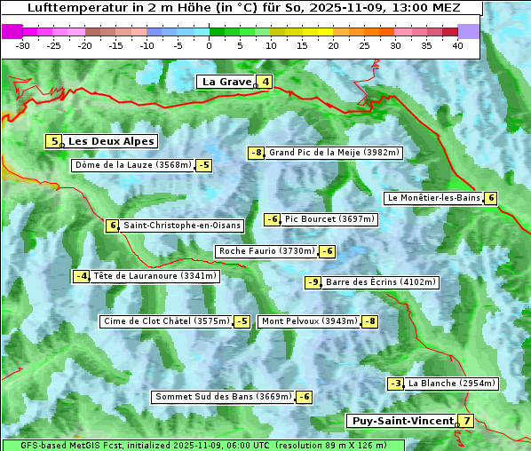 Temperatur, 9. 11. 2025