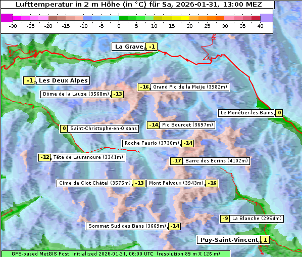Temperatur, 31. 1. 2026
