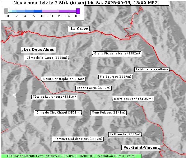 Neuschnee, 13. 9. 2025