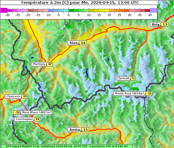 Temperatur, 15. 4. 2026