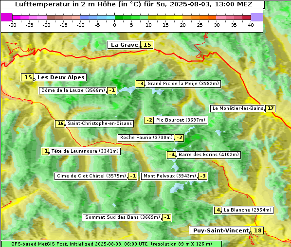 Temperatur, 3. 8. 2025