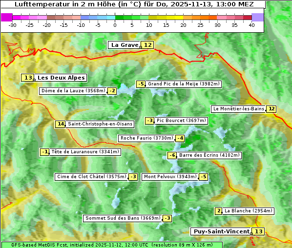 Temperatur, 13. 11. 2025