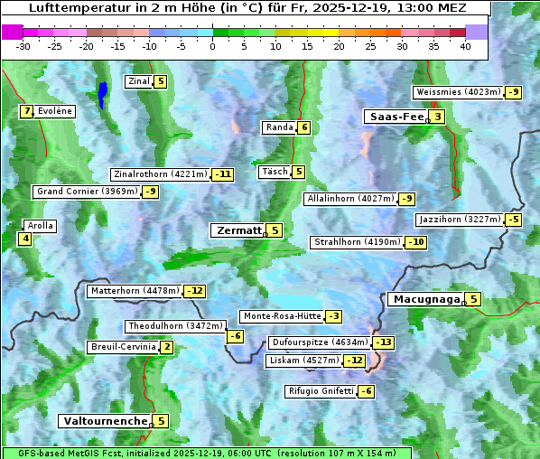Temperatur, 19. 12. 2025