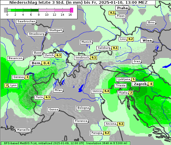Niederschlag, 10. 1. 2025