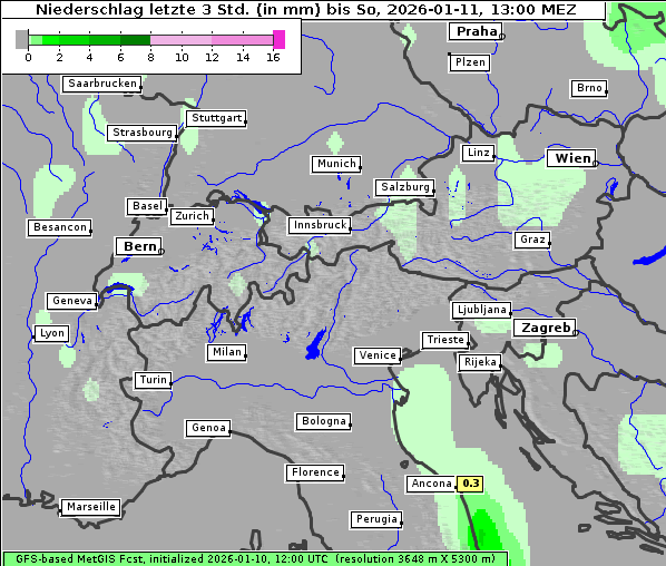 Niederschlag, 11. 1. 2026