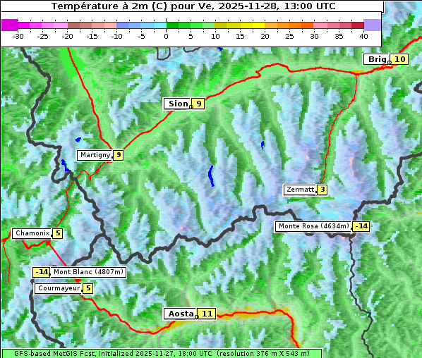 Temperatur, 28. 11. 2025