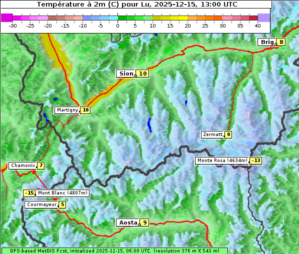 Temperatur, 15. 12. 2025