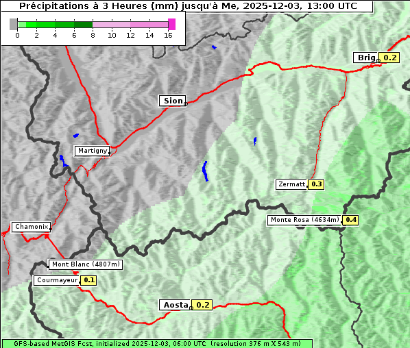 Niederschlag, 3. 12. 2025