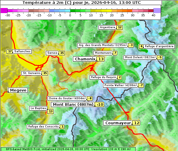 Temperatur, 16. 4. 2026