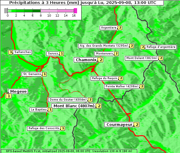 Niederschlag, 8. 9. 2025