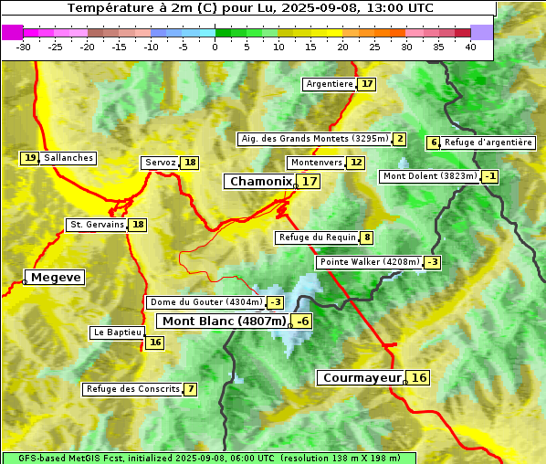 Temperatur, 8. 9. 2025