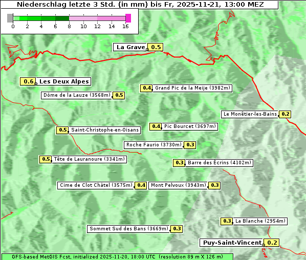 Niederschlag, 21. 11. 2025
