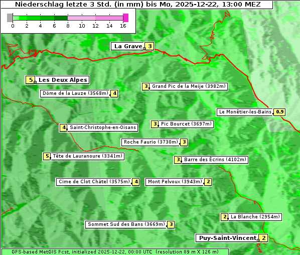 Niederschlag, 22. 12. 2025