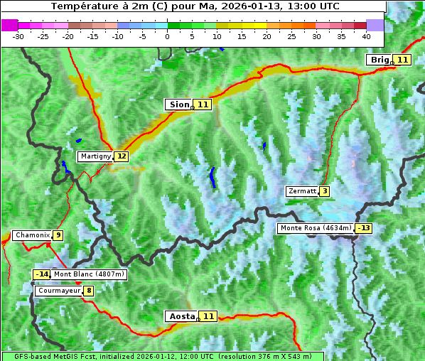 Temperatur, 13. 1. 2026