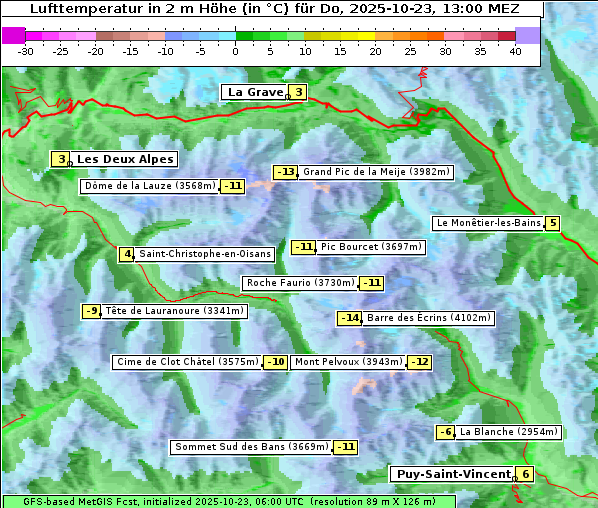Temperatur, 23. 10. 2025