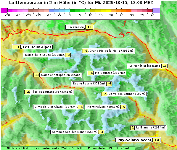 Temperatur, 15. 10. 2025