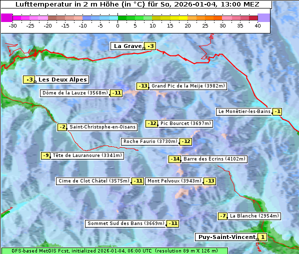 Temperatur, 4. 1. 2026